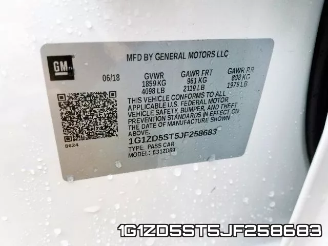 1G1ZD5ST5JF258683 фото 2