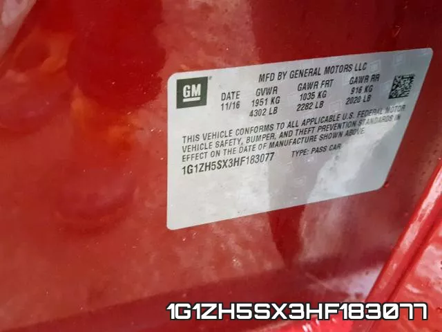 1G1ZH5SX3HF183077 фото 2