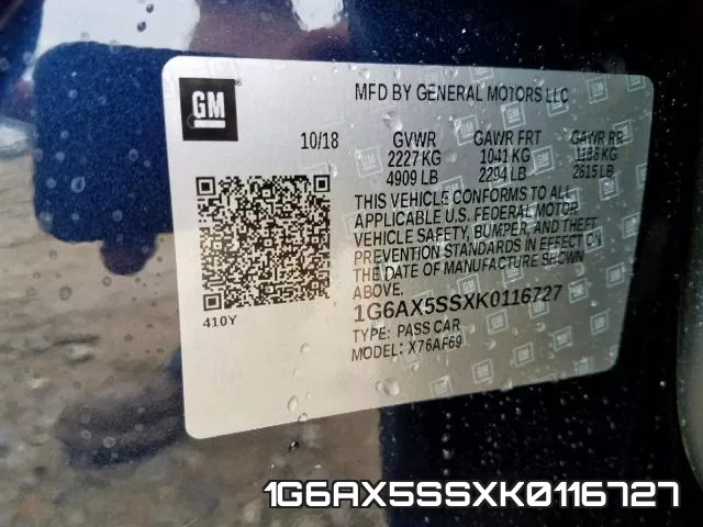 1G6AX5SSXK0116727 фото 2