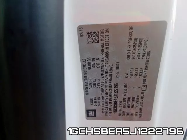 1GCHSBEA5J1222796 фото 2