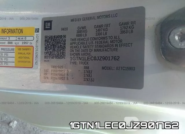 1GTN1LEC0JZ901762 фото 10