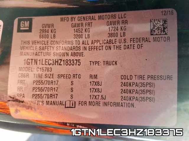 1GTN1LEC3HZ183375 фото 2