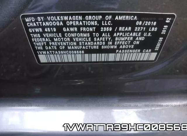 1VWAT7A39HC008568 фото 10