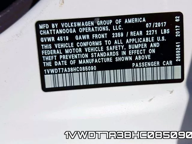 1VWDT7A38HC085090 фото 2
