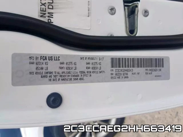 2C3CCAEG2HH663419 фото 2