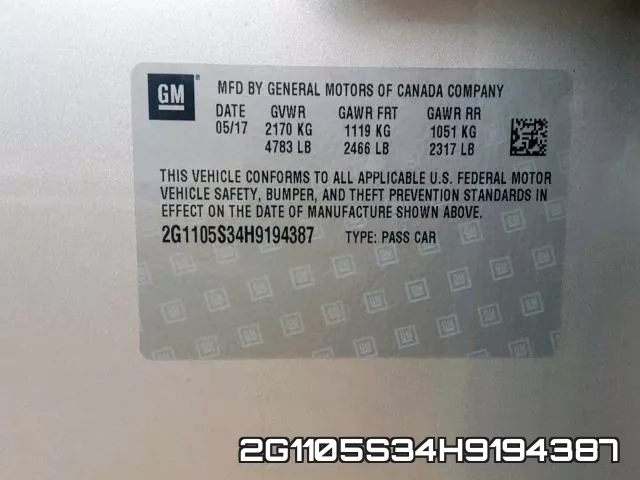 2G1105S34H9194387 фото 2