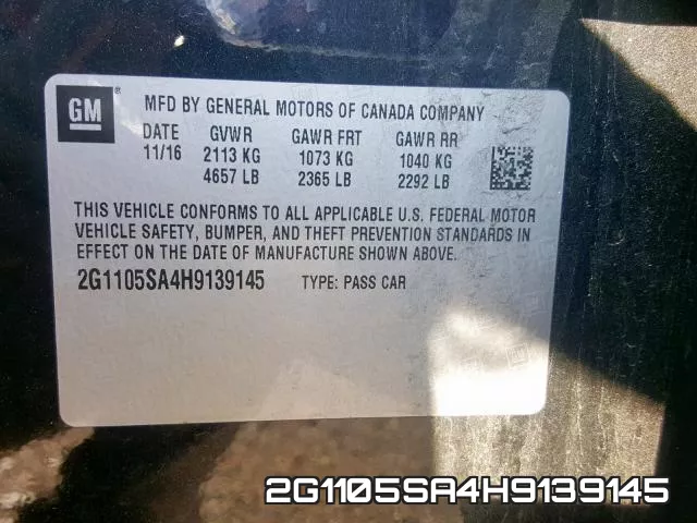 2G1105SA4H9139145 фото 2