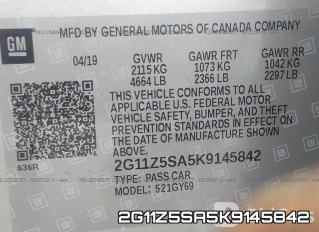 2G11Z5SA5K9145842 фото 10