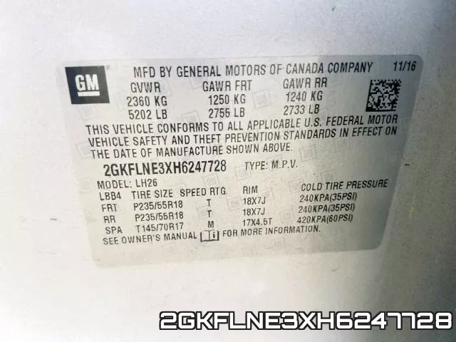 2GKFLNE3XH6247728 фото 2