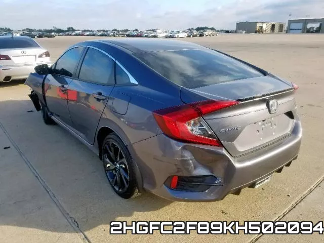 2HGFC2F89KH502094 фото 4