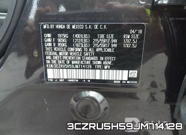 3CZRU5H59JM714128 фото 10