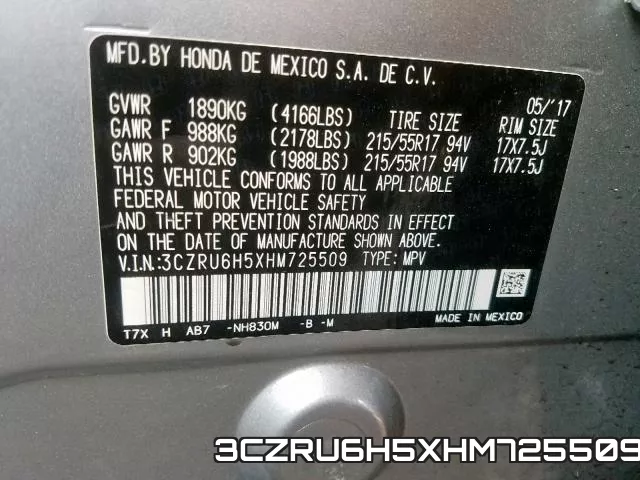 3CZRU6H5XHM725509 фото 2