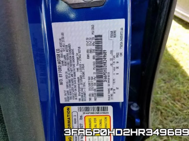 3FA6P0HD2HR349689 фото 2