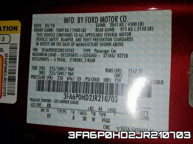 3FA6P0HD2JR210703 фото 2