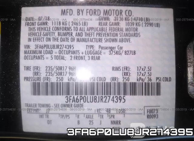3FA6P0LU8JR274395 фото 10