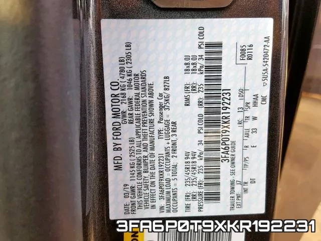 3FA6P0T9XKR192231 фото 2