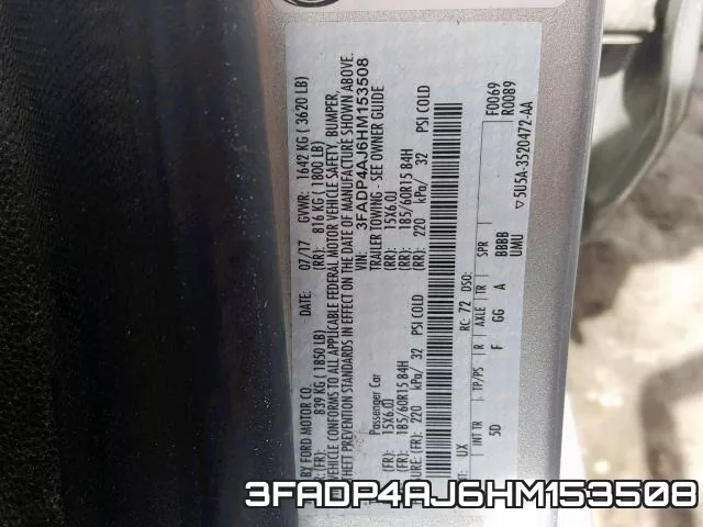 3FADP4AJ6HM153508 фото 2