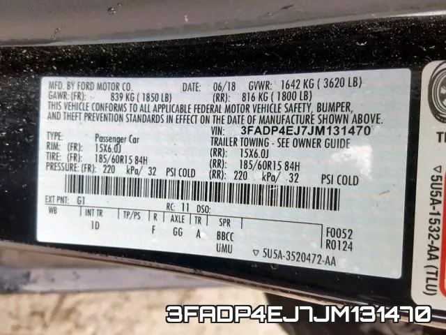 3FADP4EJ7JM131470 фото 2
