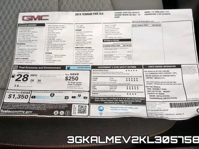 3GKALMEV2KL305758 фото 9