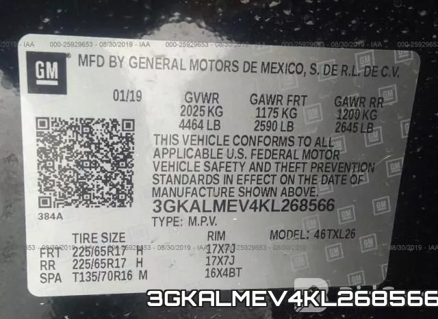 3GKALMEV4KL268566 фото 10