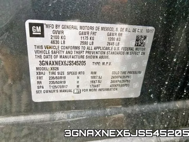 3GNAXNEX6JS545205 фото 2