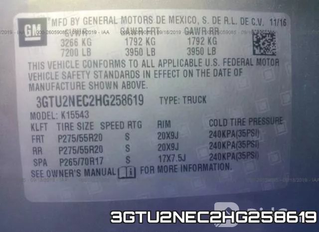 3GTU2NEC2HG258619 фото 9
