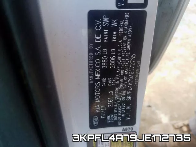 3KPFL4A79JE172735 фото 2