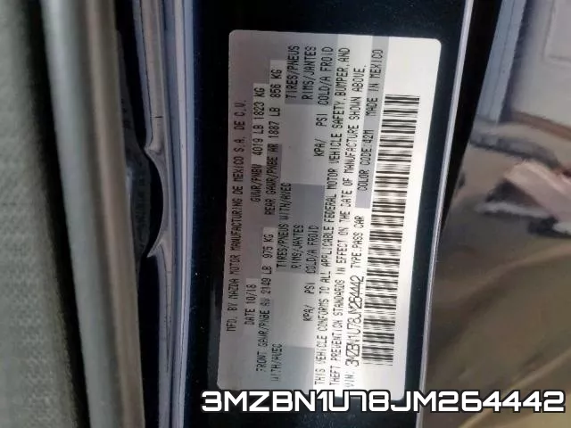 3MZBN1U78JM264442 фото 2