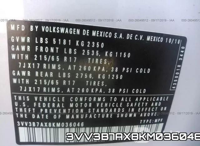 3VV3B7AX8KM036046 фото 10