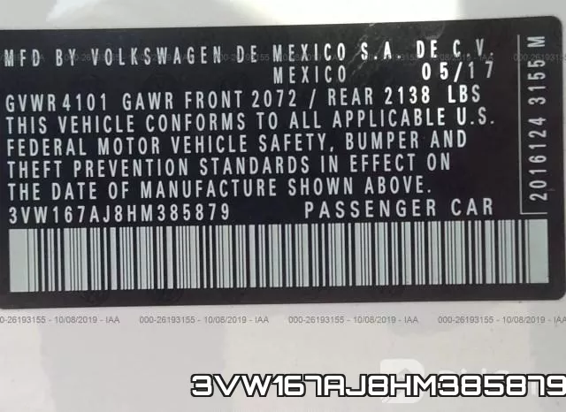 3VW167AJ8HM385879 фото 10