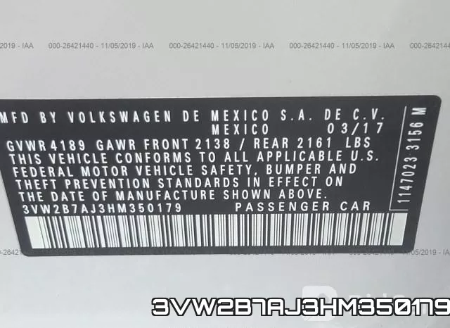3VW2B7AJ3HM350179 фото 10