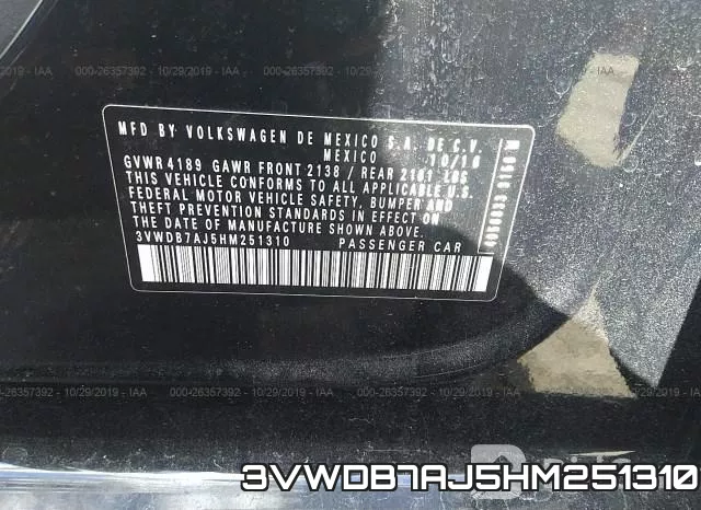3VWDB7AJ5HM251310 фото 10