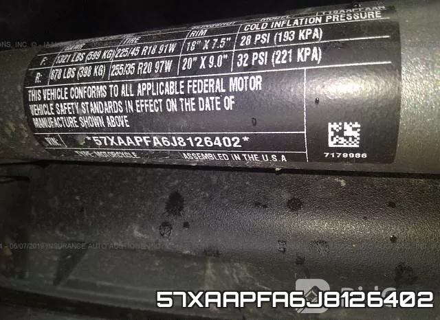 57XAAPFA6J8126402 фото 2