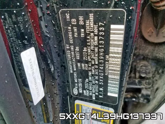 5XXGT4L39HG137337 фото 2