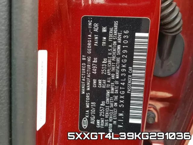 5XXGT4L39KG291036 фото 2