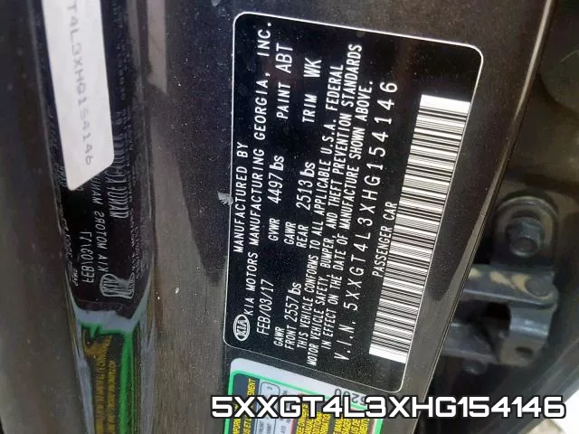 5XXGT4L3XHG154146 фото 2