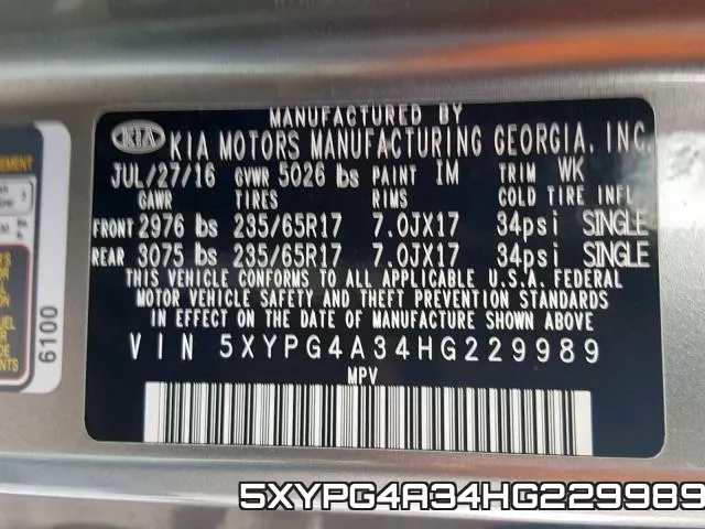 5XYPG4A34HG229989 фото 2