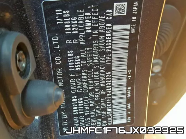 JHMFC1F76JX032325 фото 2