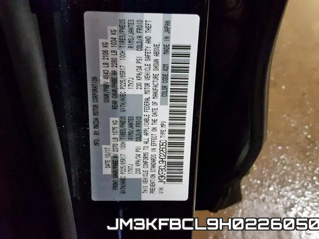 JM3KFBCL9H0226050 фото 2