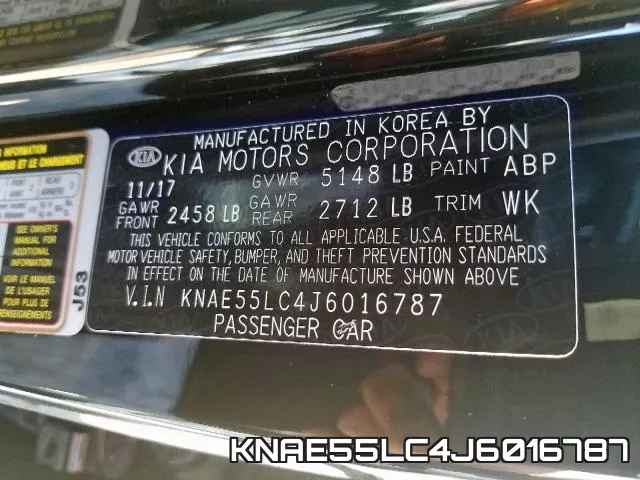 KNAE55LC4J6016787 фото 2
