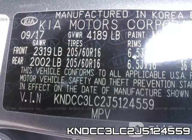 KNDCC3LC2J5124559 фото 10