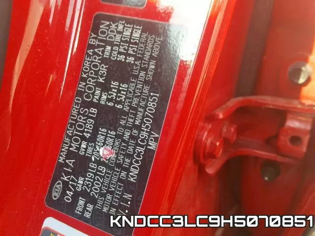 KNDCC3LC9H5070851 фото 2