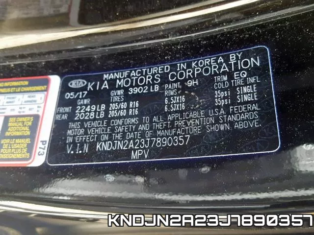 KNDJN2A23J7890357 фото 2