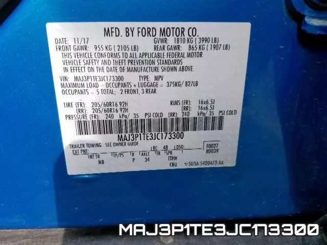MAJ3P1TE3JC173300 фото 2