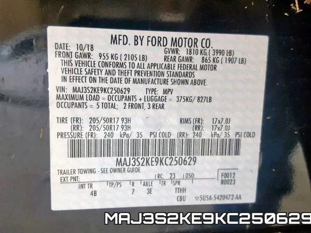 MAJ3S2KE9KC250629 фото 2