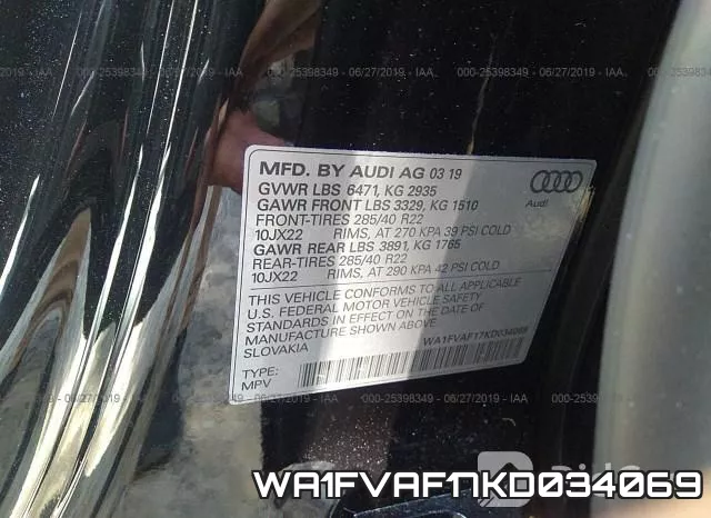 WA1FVAF17KD034069 фото 10