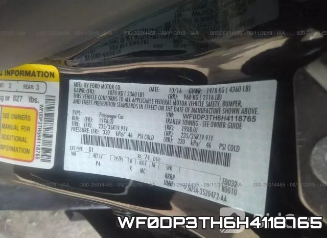 WF0DP3TH6H4118765 фото 10