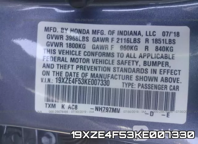 19XZE4F53KE007330 фото 10