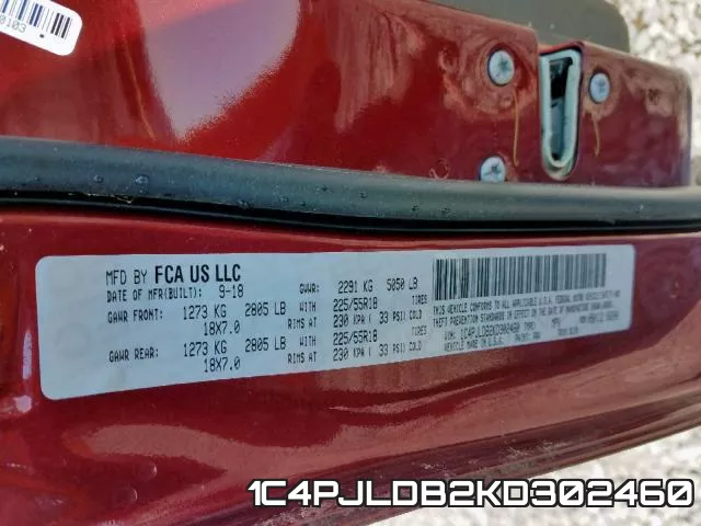 1C4PJLDB2KD302460 фото 2