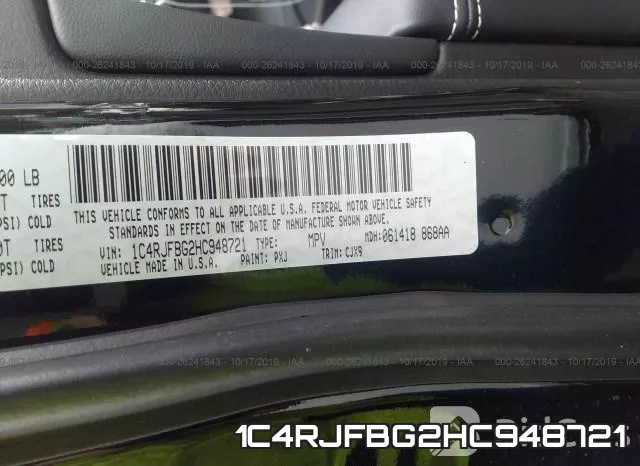 1C4RJFBG2HC948721 фото 10